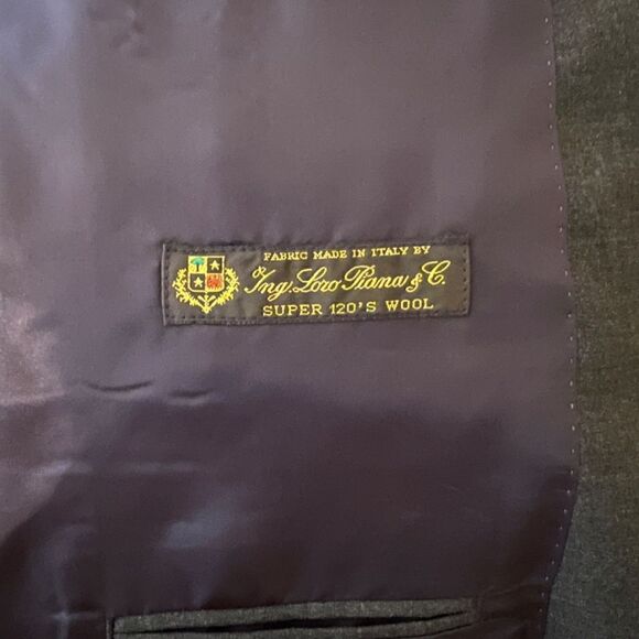 EUC Men's J.Crew Ludlow Super 120's Loro Piana Wool Gray Blazer Jacket 44R 44 R - Picture 6 of 6